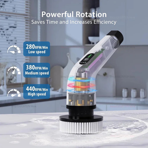 PowerSpin Cordless Shower Scrub Brush